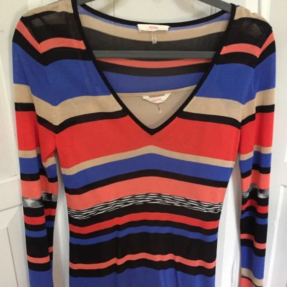 Trina Turk Multicolor Striped Long Sleeve Dress - Picture 4 of 16